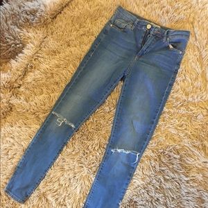 Topshop Leigh distressed jeans, 25